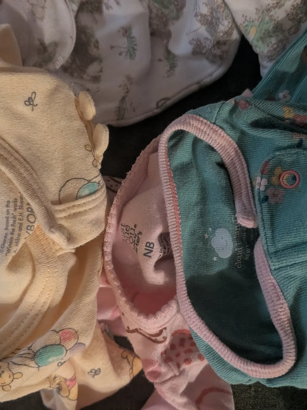 Bundle of 5 Girls Sleepers And Swaddles Size 0-3 Months Disney And Other Brands